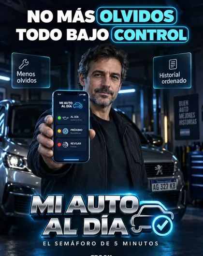 Mi Auto al Día, el semáforo de 5 minutos: menos olvidos, historial ordenado